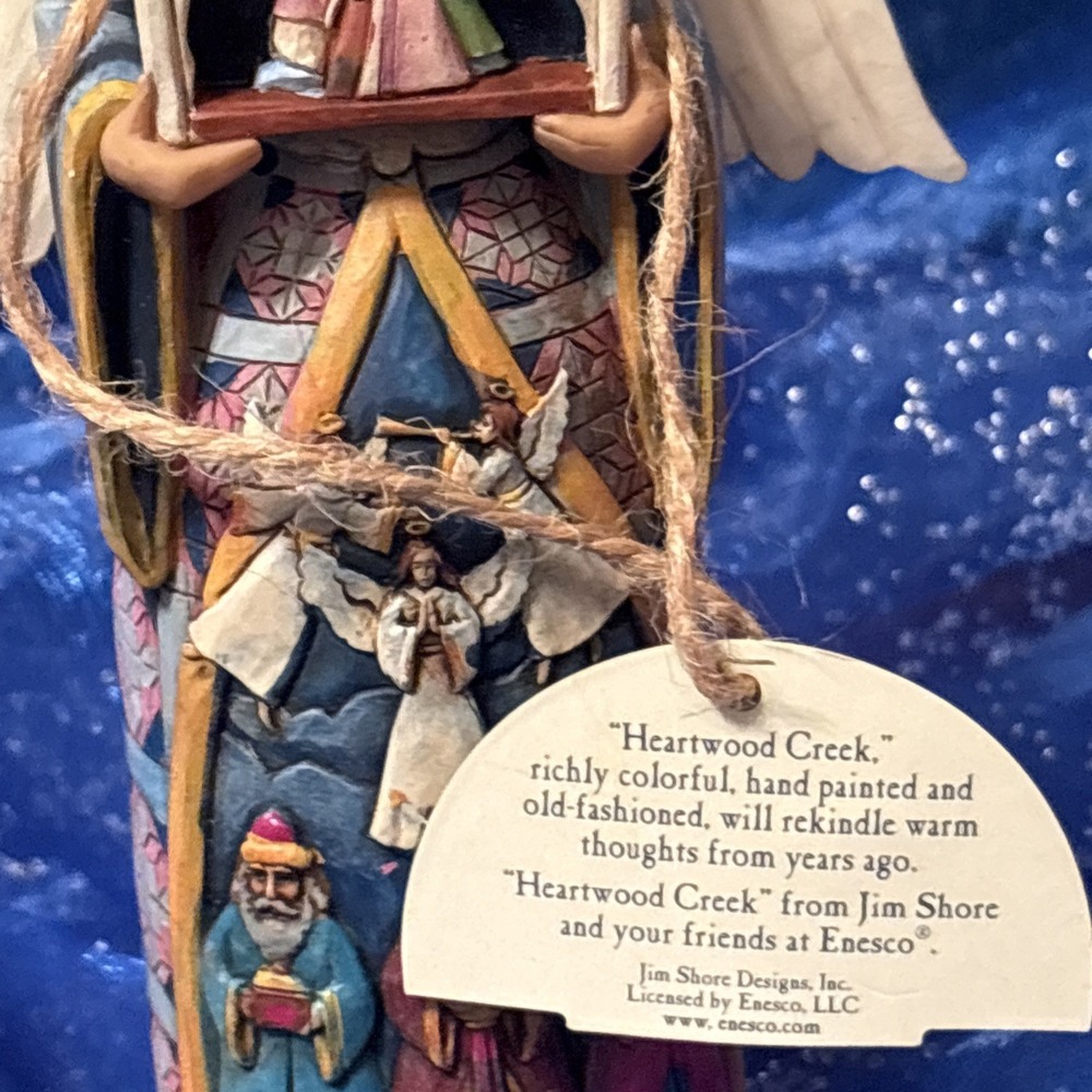 Jim Shore Angel Nativity Scene Christmas Ornament Holding Stable - Picture 12 of 15